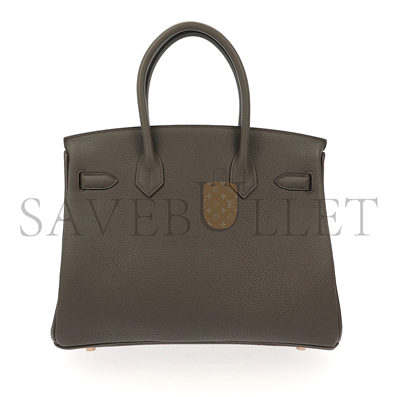 H**mes master birkin 30 vert de gris togo gold hardware (30*23*15cm)
